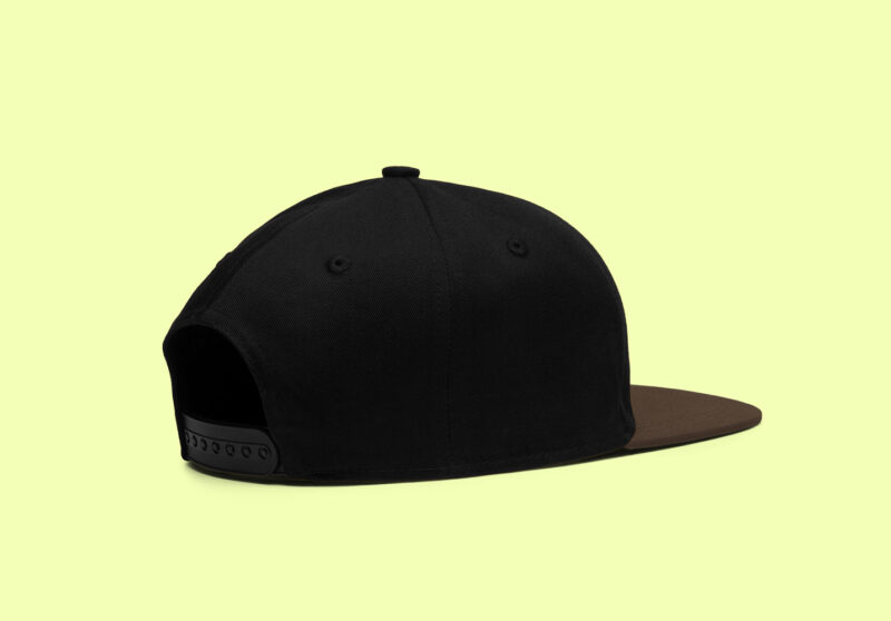 back of a black cap