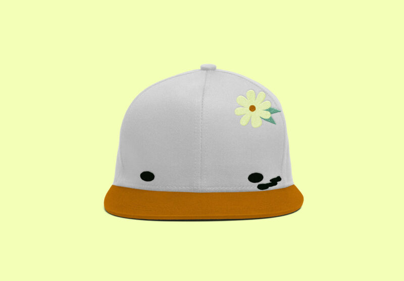 light grey duck hat-front view